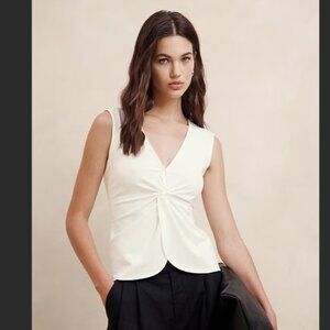 Banana Republic Drapey Ponte Twist Top NWT